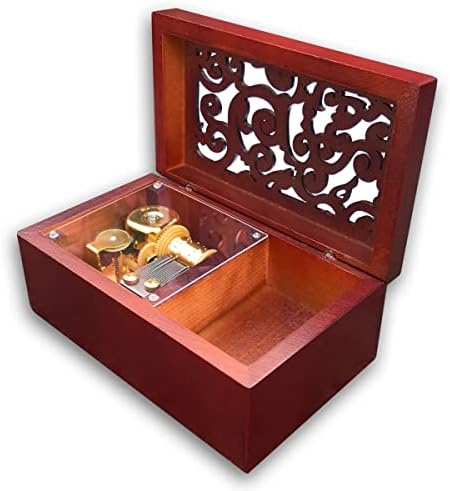 Binkegg Play [איזה עולם נפלא] חום עץ חלול קופסת קופסא קופסא קופסת תכשיטים עם תנועה מוזיקלית של סנקיו